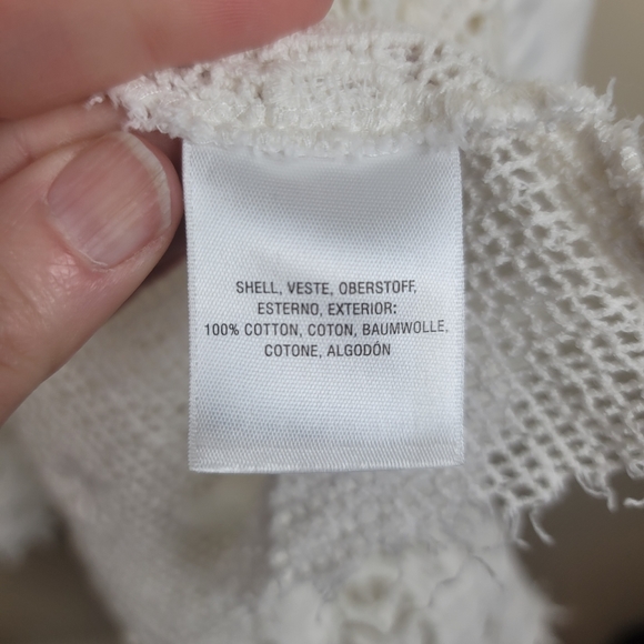 FIRM | Anthro | Meadow Rue White/Cream Lace Vest - Picture 6 of 7